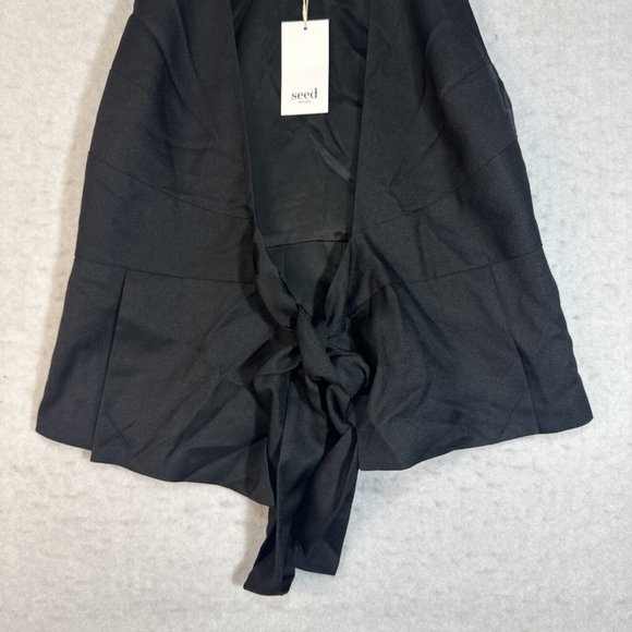 Seed Heritage Womens Waistcoat Vest Gilet size 10 Black NWT Tie Front - Picture 4 of 7